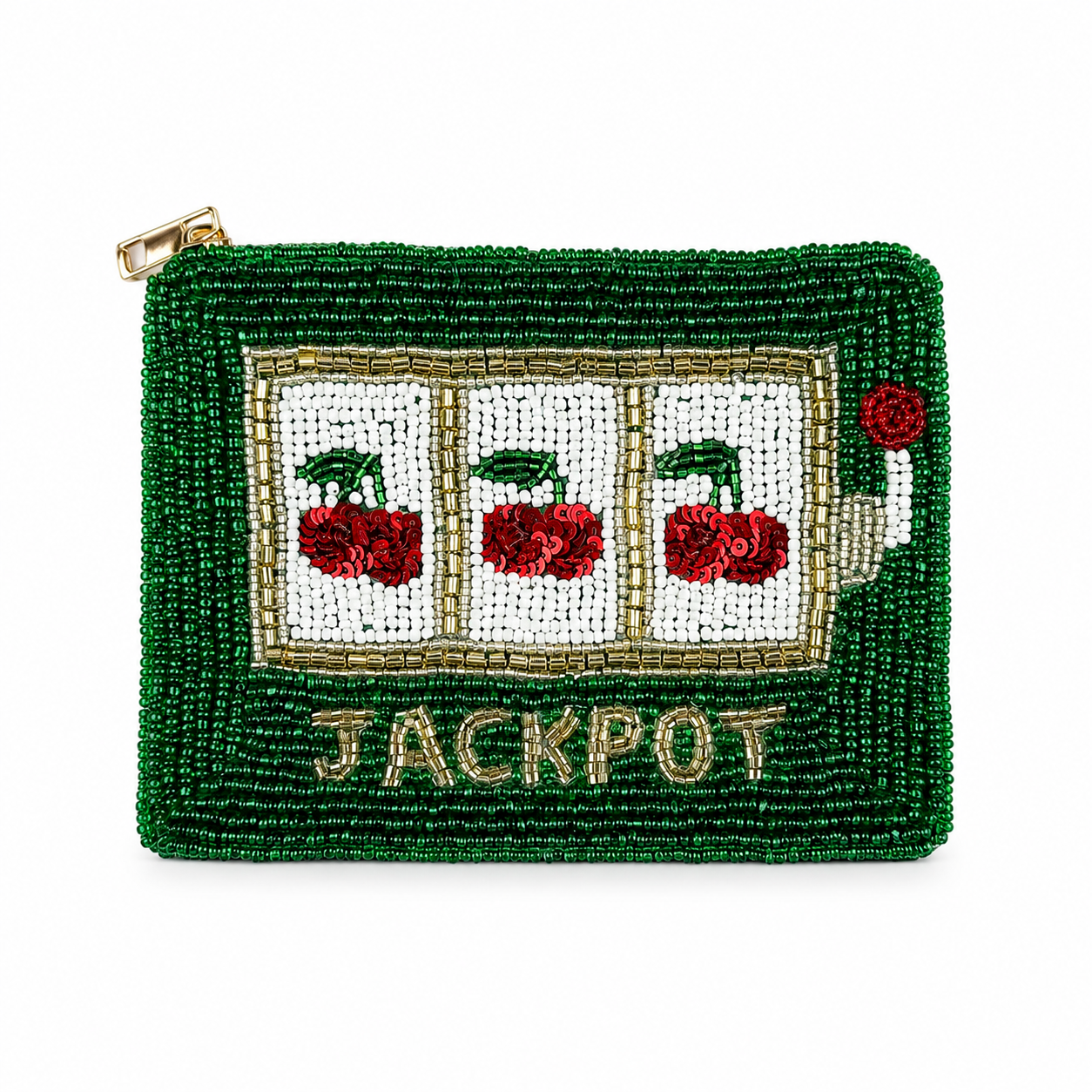 Jackpot Slot Machine Beaded Coin Purse