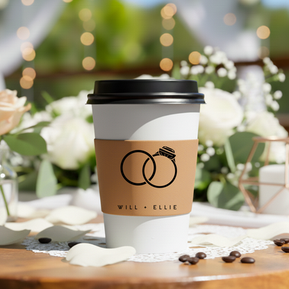 Names Minimalist Coffee Cup Sleeves
