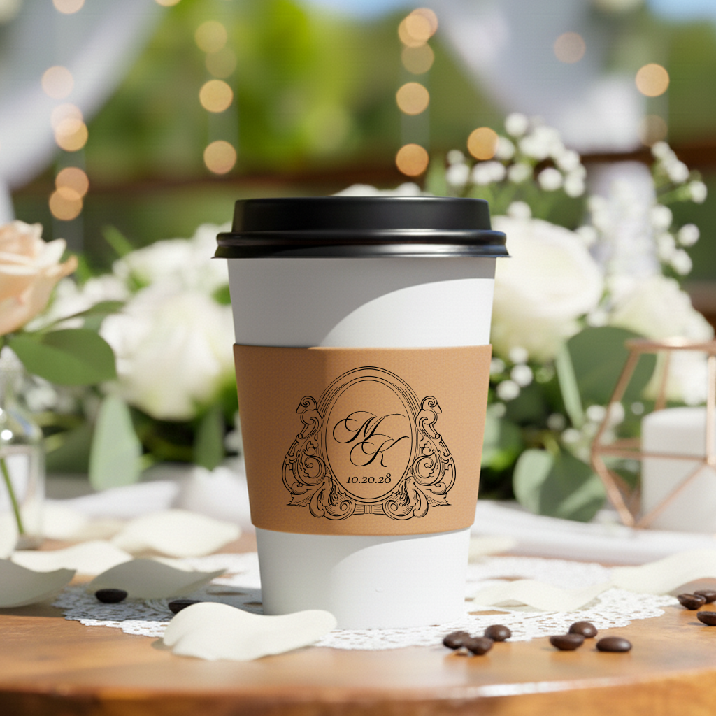 Monogram Coffee Cup Sleeves