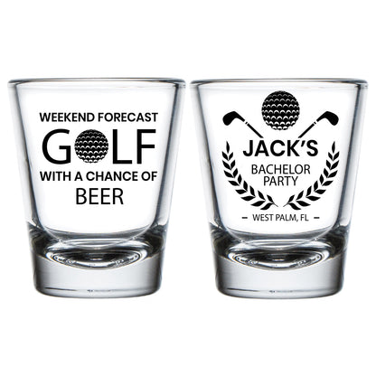 Custom Bachelor Party Shot Glass (KT 188)