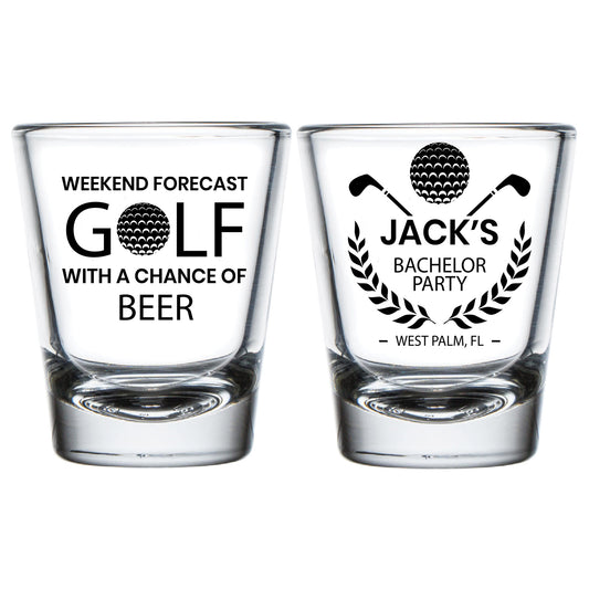 Custom Bachelor Party Shot Glass (KT 188)