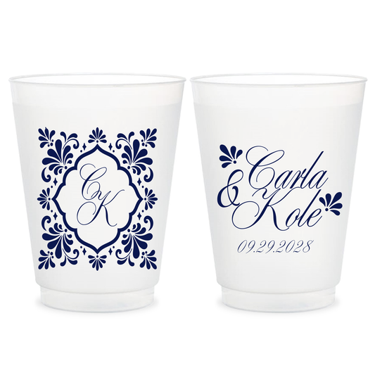 Talavera Wedding Frosted Cups (KT 338)