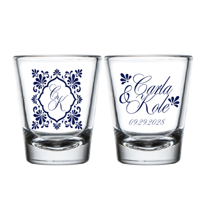 Talavera Inspired Wedding Shot Glasses (KT 338)