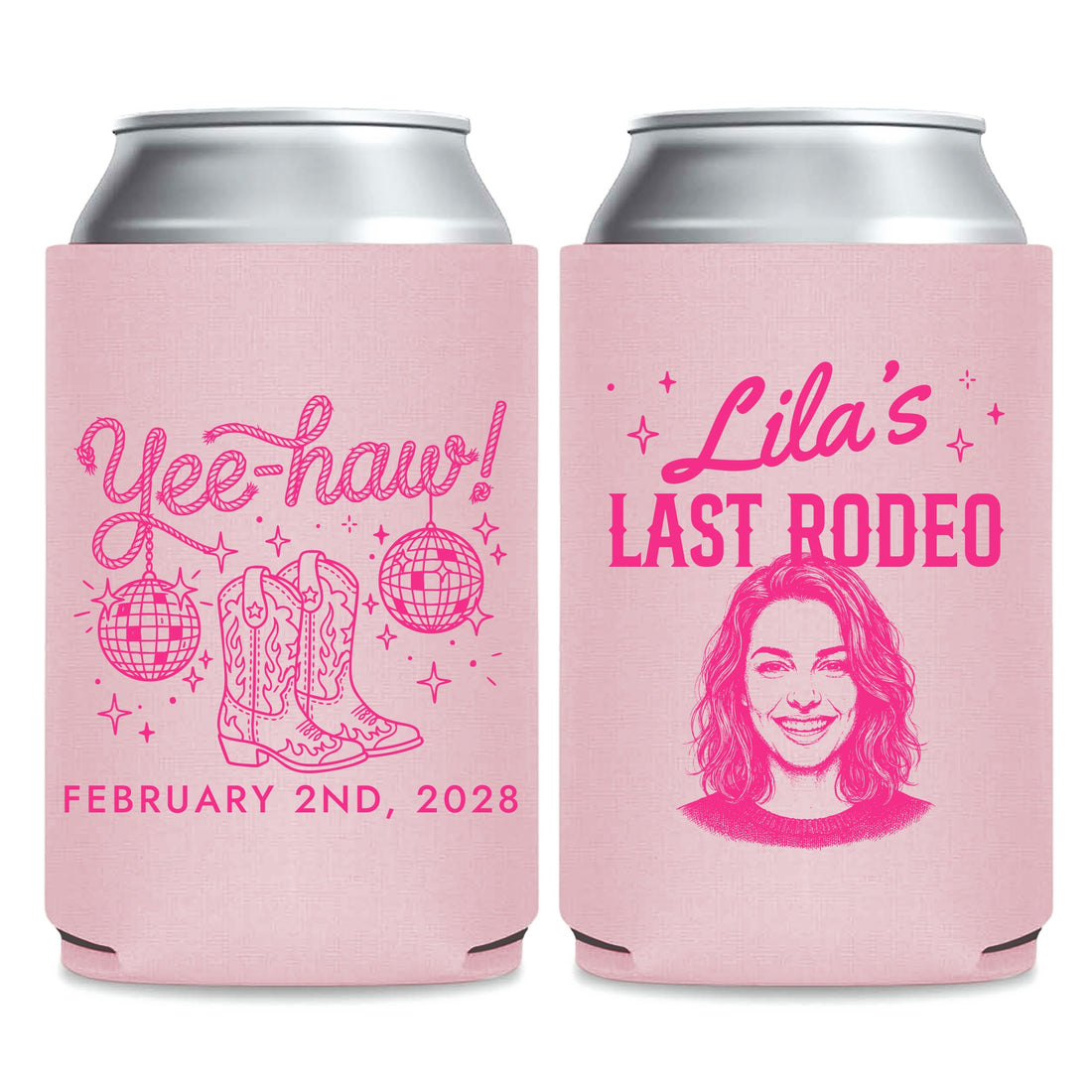 Custom Last Rodeo Bachelorette Can Coolers (LP 365)