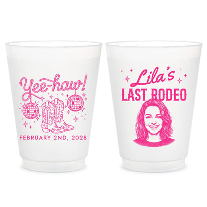 Custom Last Rodeo Bachelorette Frosted Cups (LP 365)