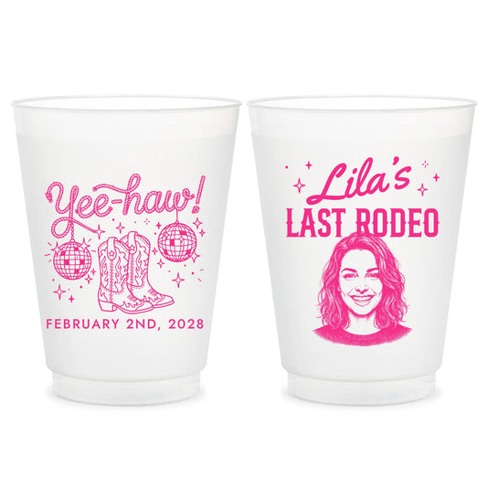 Custom Last Rodeo Bachelorette Frosted Cups (LP 365)