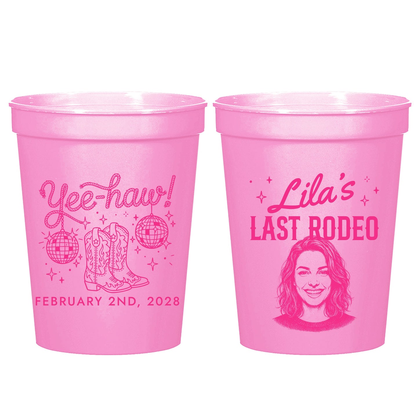 Custom Last Rodeo Bachelorette Stadium Cups (LP 365)