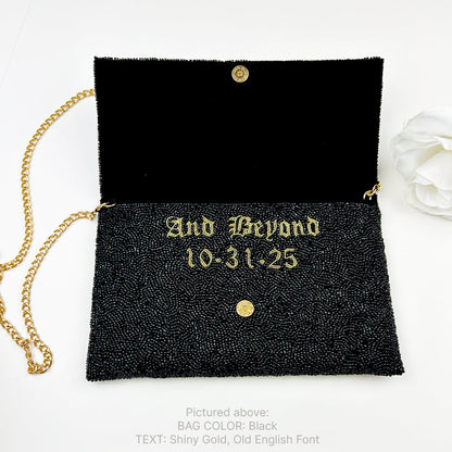 Til Death Beaded Bridal Clutch