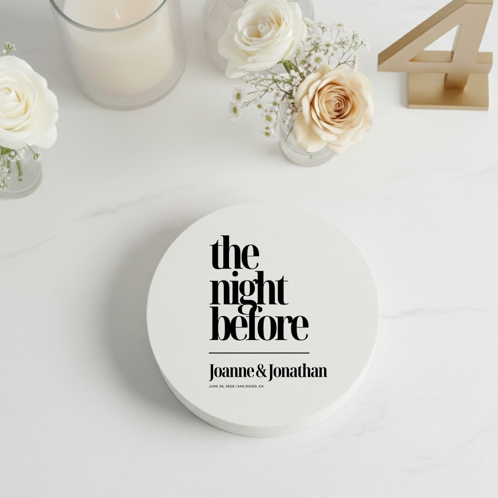 Rehearsal Dinner Coasters