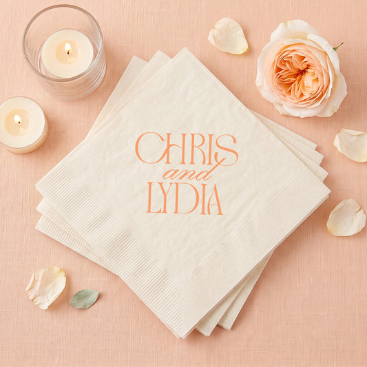 Custom Wedding Cocktail Napkins Personalized for Weddings and Events (LP 373)