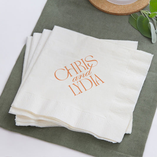 Custom Wedding Cocktail Napkins Personalized for Weddings and Events (LP 373)