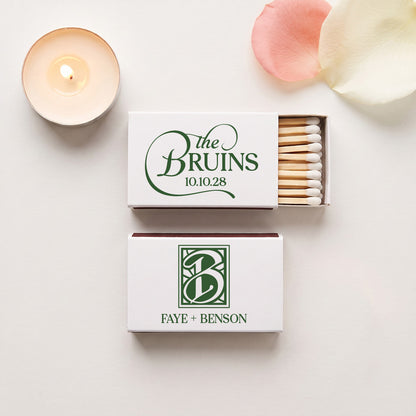 Personalized Wedding Matchboxes with Monogram (LP 374)