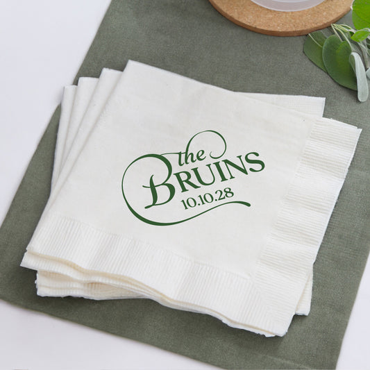 Personalized Wedding Cocktail Napkins Custom Reception Favors (LP 374)