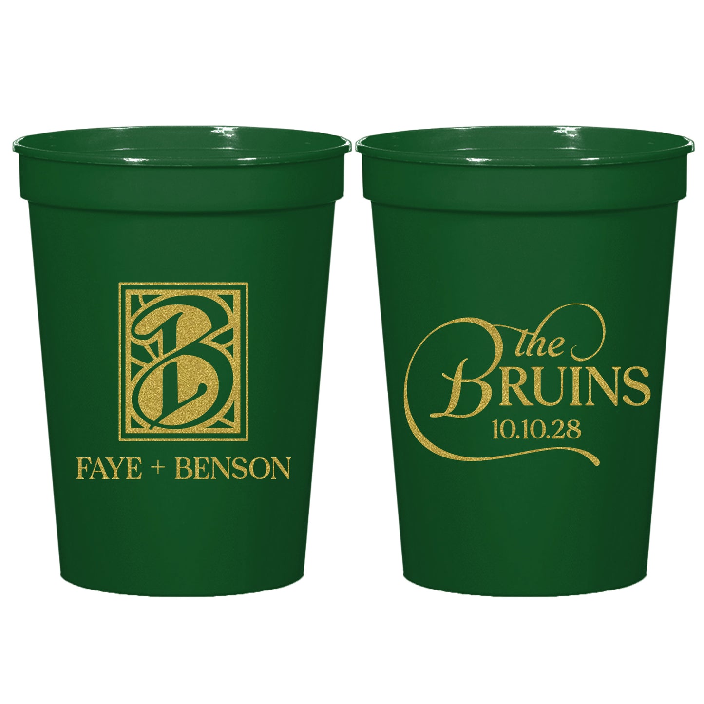 Personalized Plastic Stadium Cups Wedding Guest Keepsakes (LP 374)