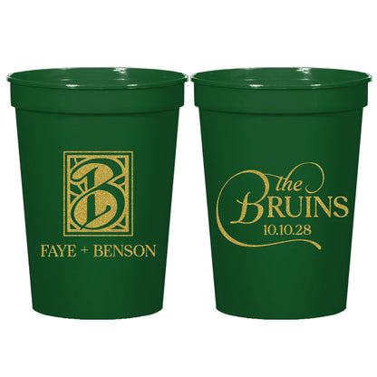 Personalized Plastic Stadium Cups Wedding Guest Keepsakes (LP 374)