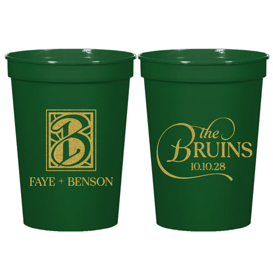 Personalized Plastic Stadium Cups Wedding Guest Keepsakes (LP 374)