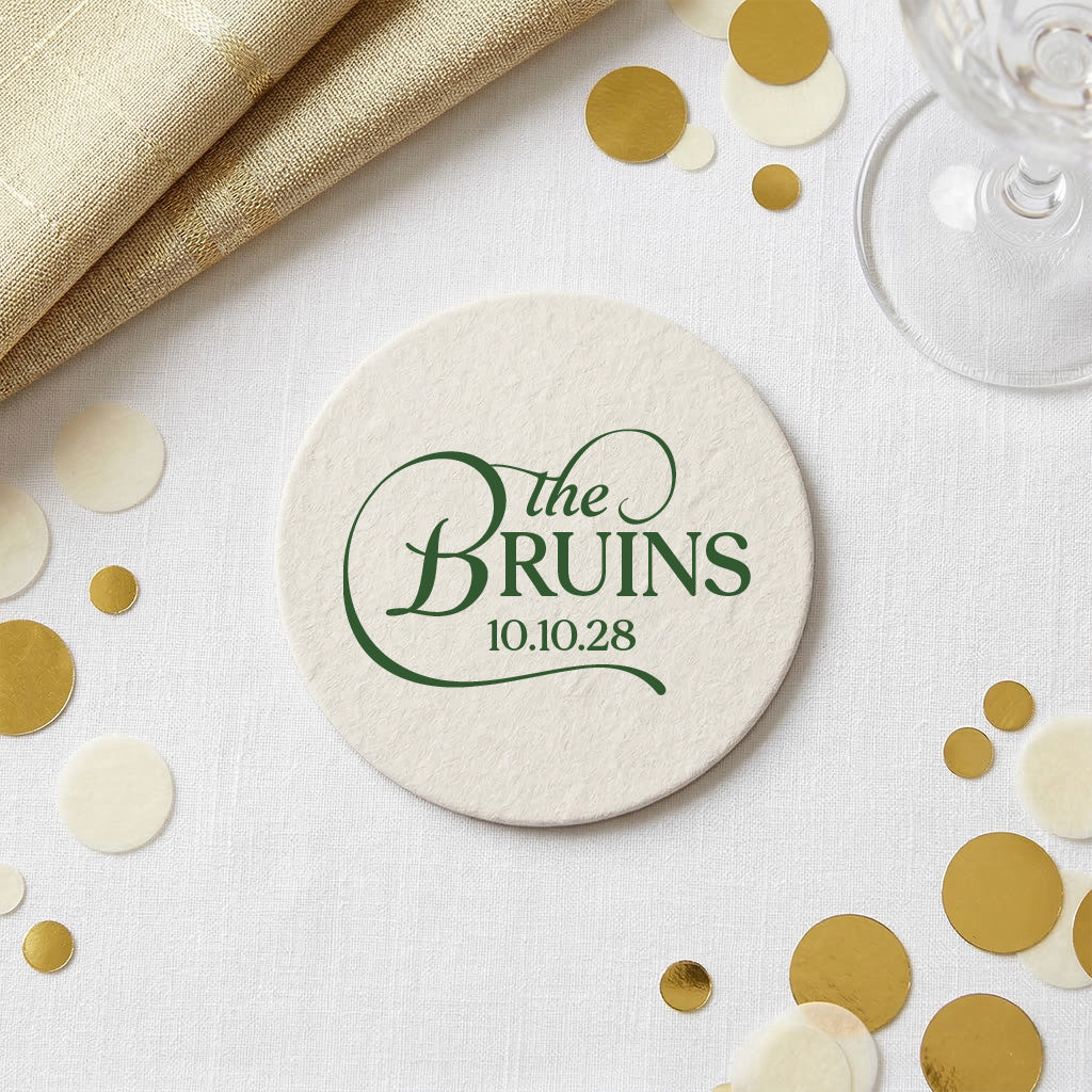 Last Name Minimalist Coasters