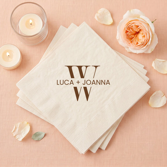 Customized Paper Dinner Napkins Elegant Wedding Table Decor (LP 375)