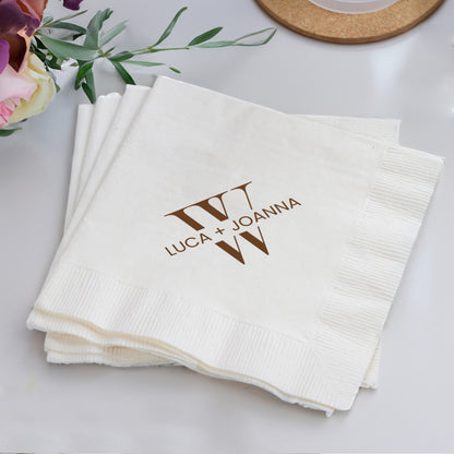 Customized Paper Dinner Napkins Elegant Wedding Table Decor (LP 375)
