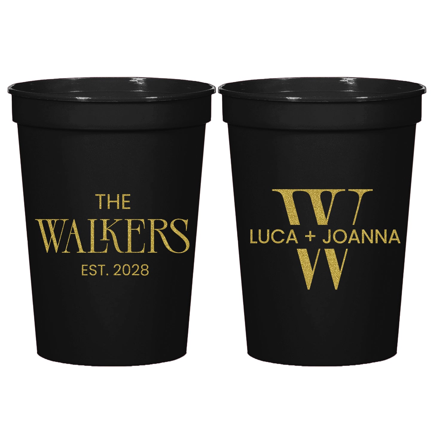 Monogram Wedding Stadium Cups Customized Event Drinkware (LP 375)