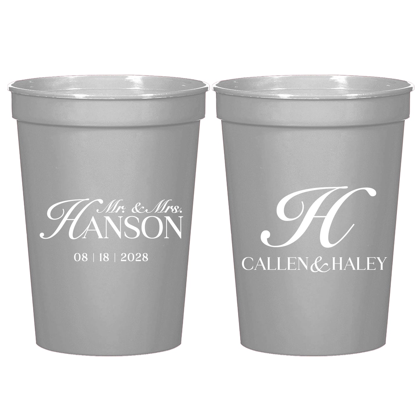 Custom Wedding Party Cups Personalized Reception Favors (LP 376)