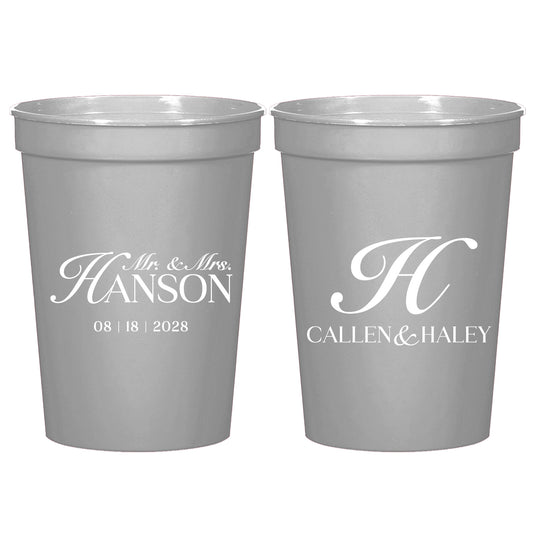 Custom Wedding Party Cups Personalized Reception Favors (LP 376)