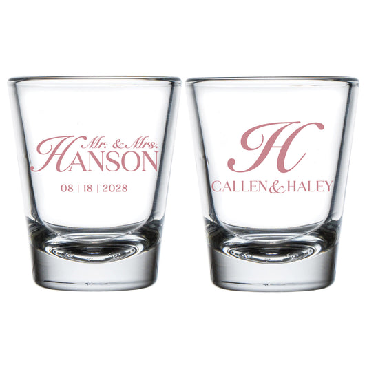 Personalized Wedding Shooter Glass Favors (LP 376)