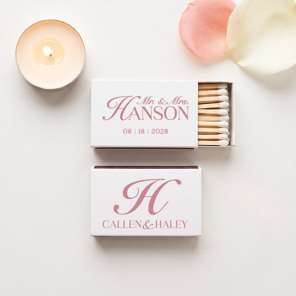 Personalized Wedding Match Box Favors (LP 376)