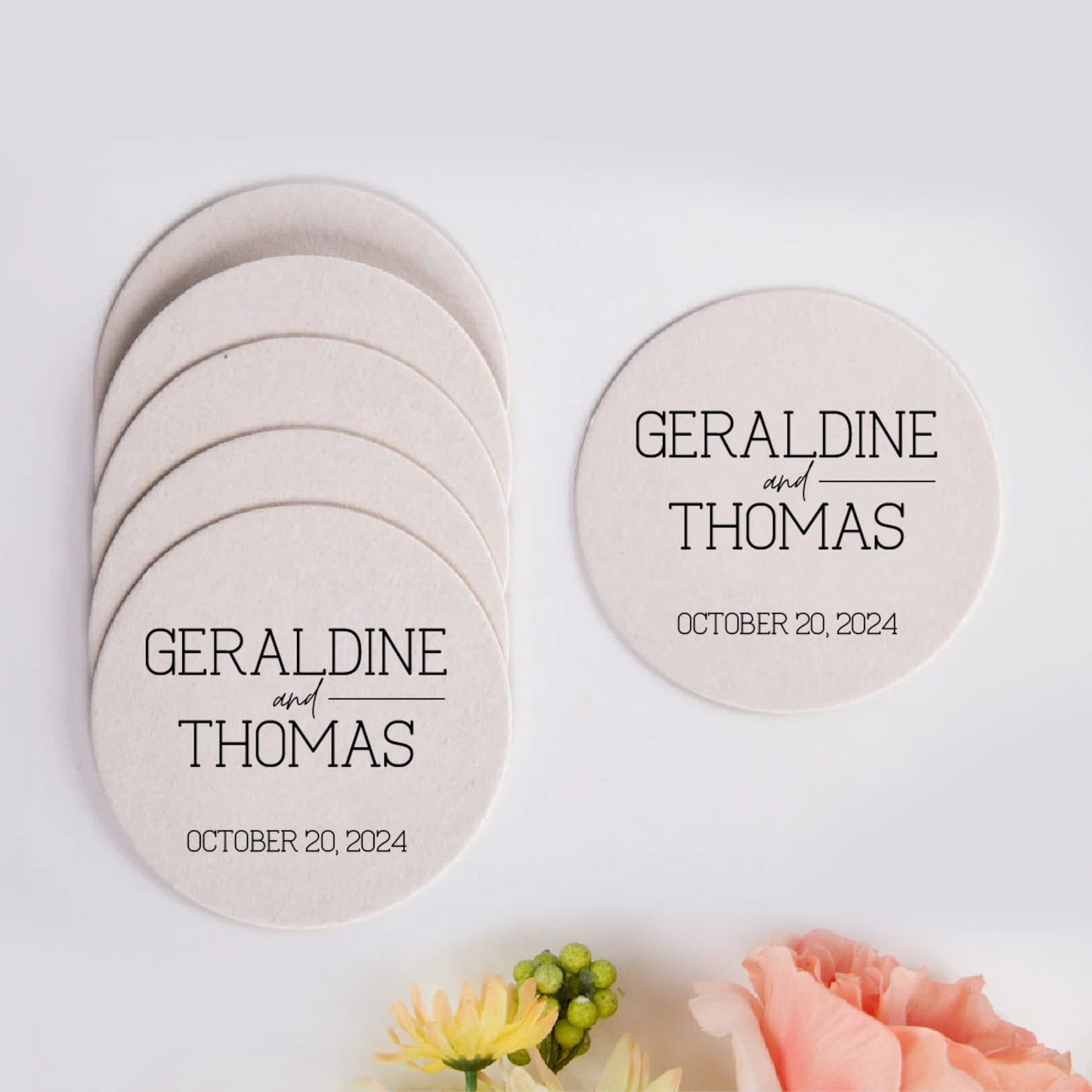 Custom Names Minimalist Coasters