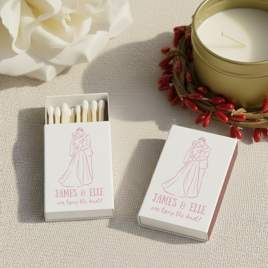 Line Art Bride & Groom Matchbox (LP 279)