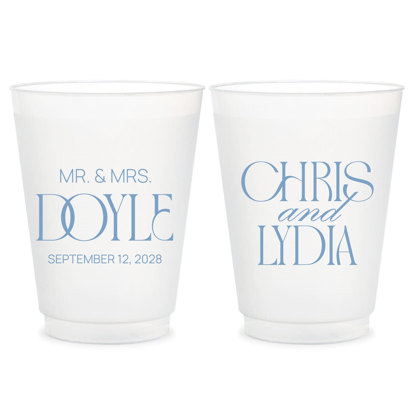 Custom Wedding Frosted Cup Reception Favors (LP 373)