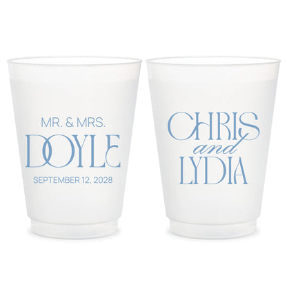 Custom Wedding Frosted Cup Reception Favors (LP 373)