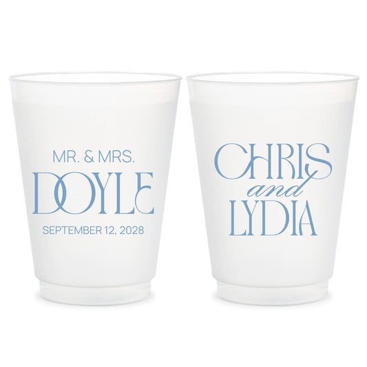 Custom Wedding Frosted Cup Reception Favors (LP 373)