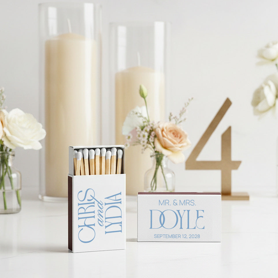 Personalized Wedding Matchbox Reception Favors (LP 373)