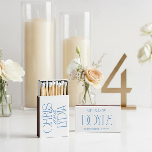 Personalized Wedding Matchbox Reception Favors (LP 373)
