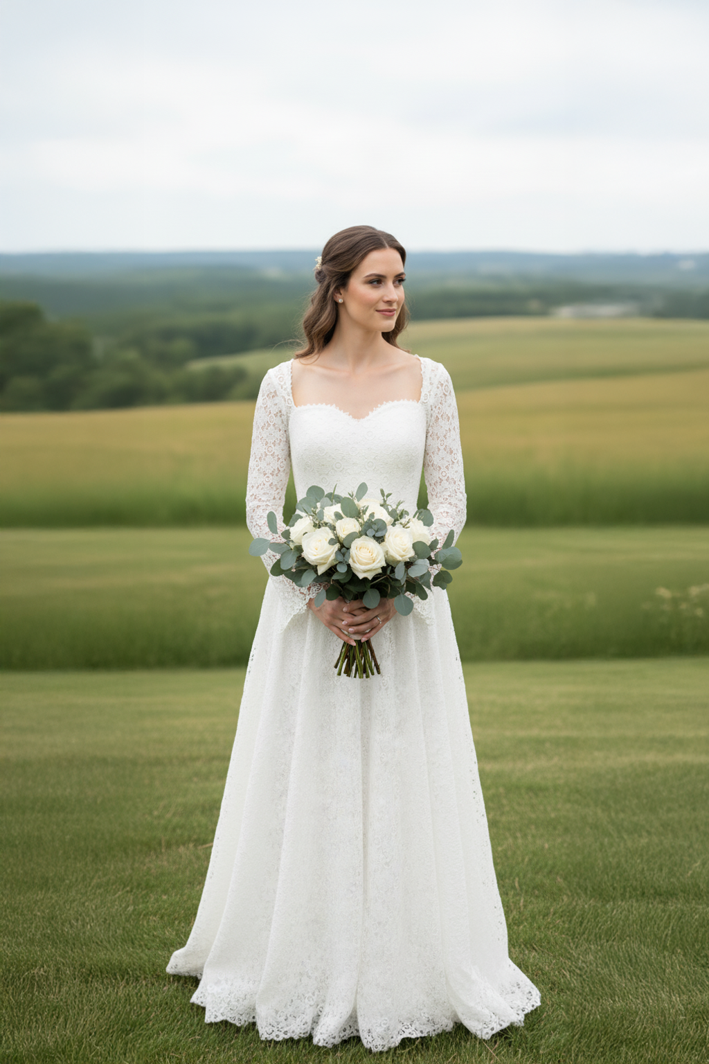 The Lace Sleeve Gown