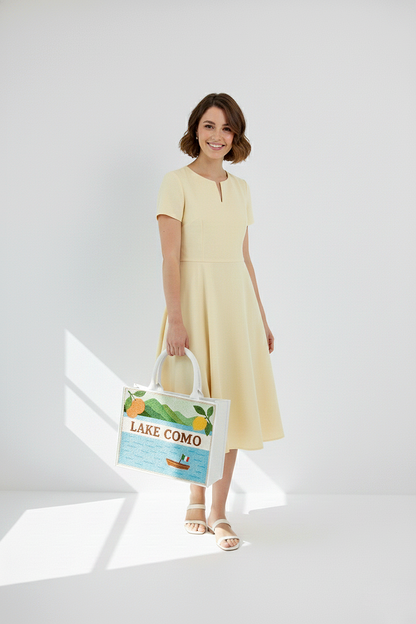 Lake Como Beaded Tote Bag