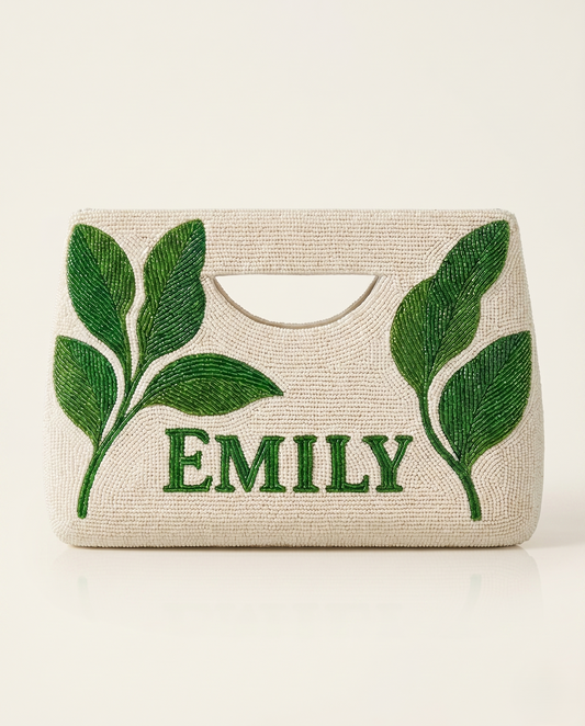 Leaf Handbag - Beaded Design
