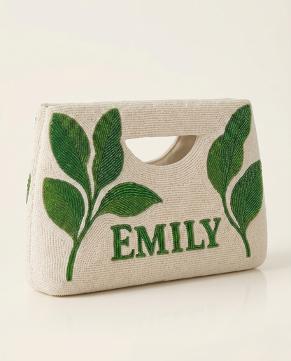 Leaf Handbag - Beaded Design