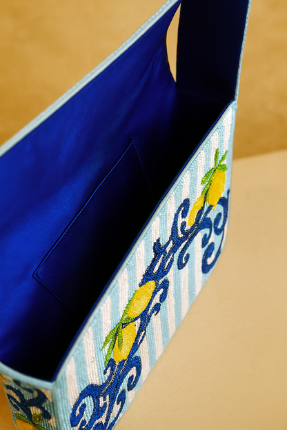 Blue Lemon Luxe Clutch