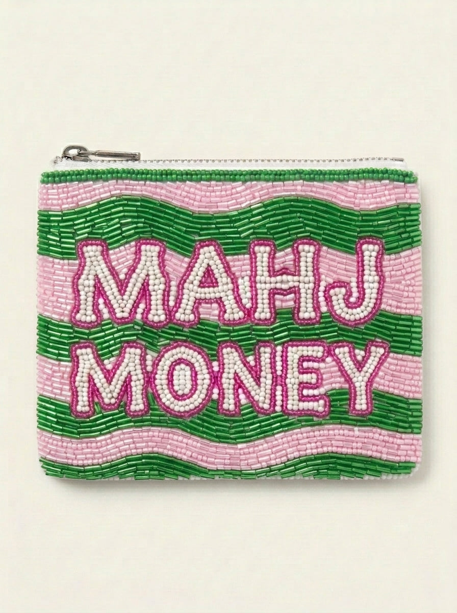 MAHJ MONEY Beaded Coin Purse