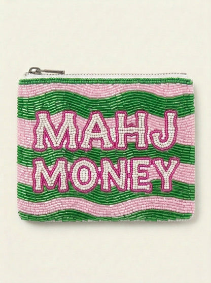 MAHJ MONEY Beaded Coin Purse