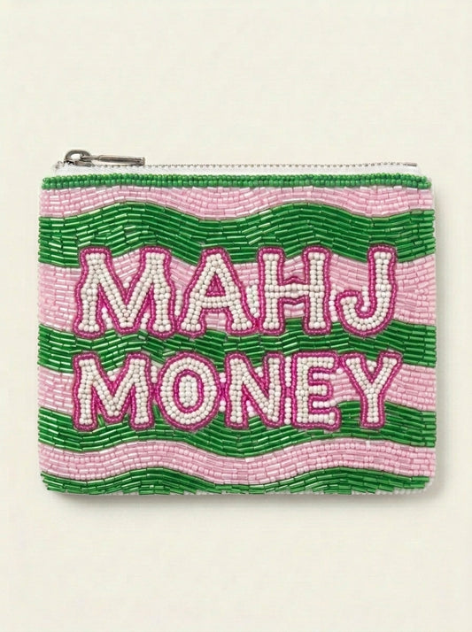 MAHJ MONEY Beaded Coin Purse