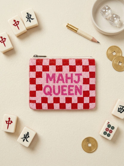 MAHJ QUEEN Beaded Coin Purse