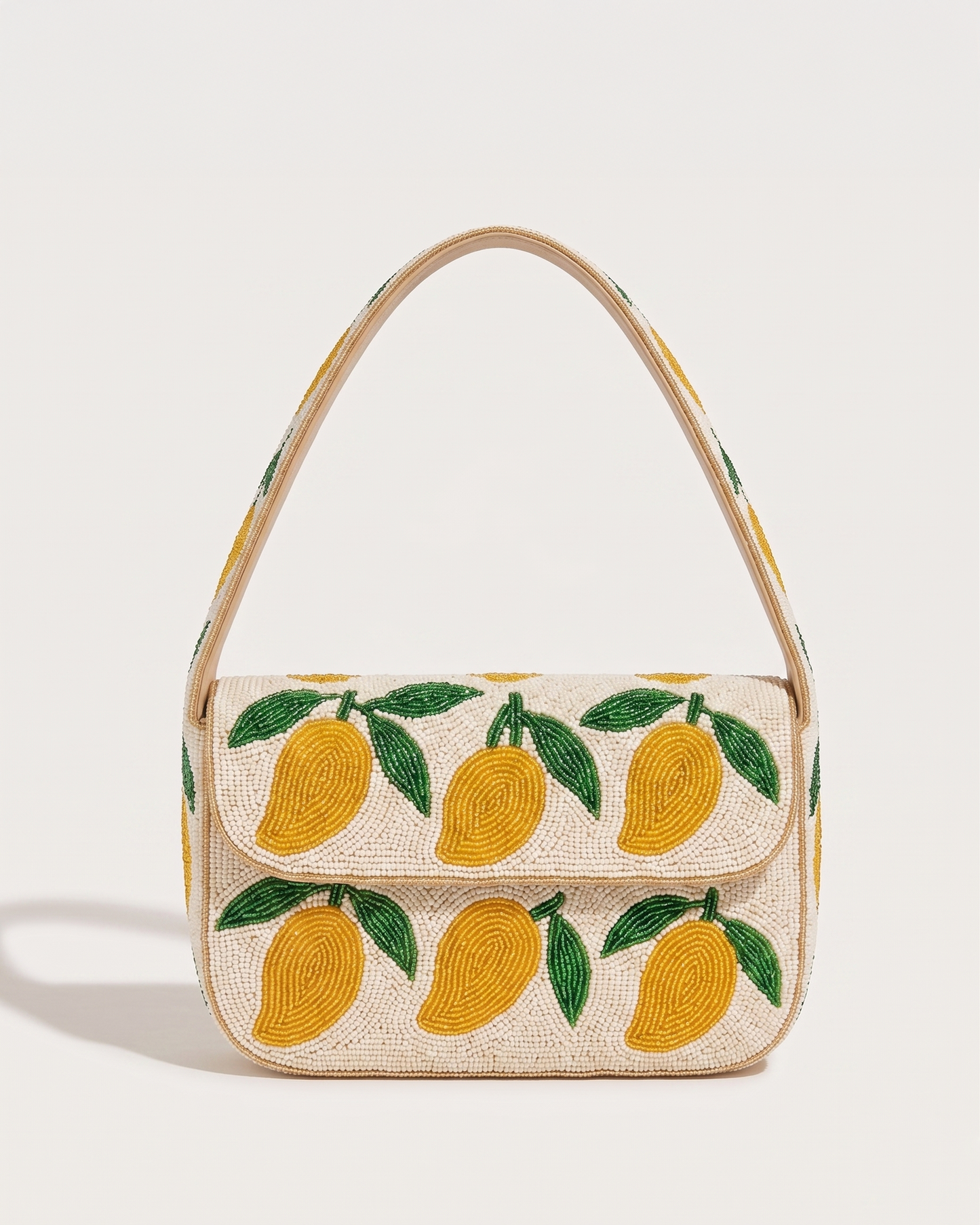 Tropical Mango Beaded Handbag