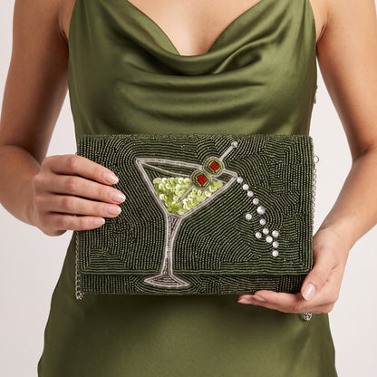 Martini Olive Clutch