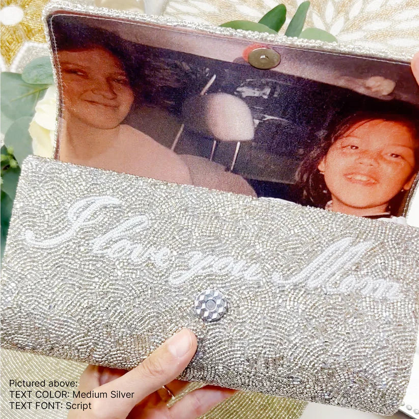 Mother of the Bride Beaded Barrel Custom Clutch