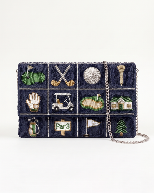 Country Club Golf Beaded Clutch (HHFC)