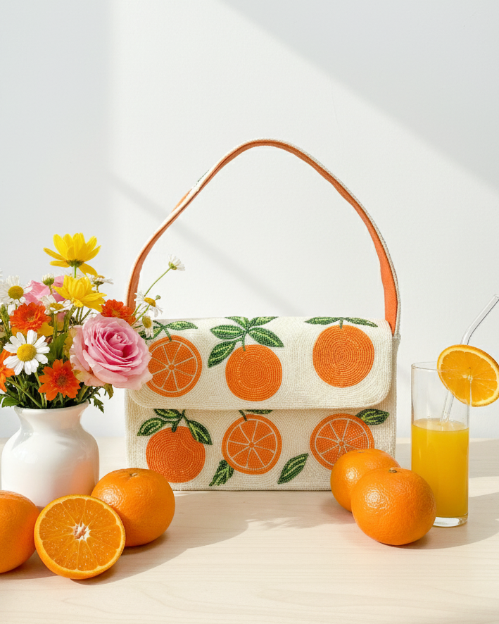 Luxe Orange Shoulder Bag