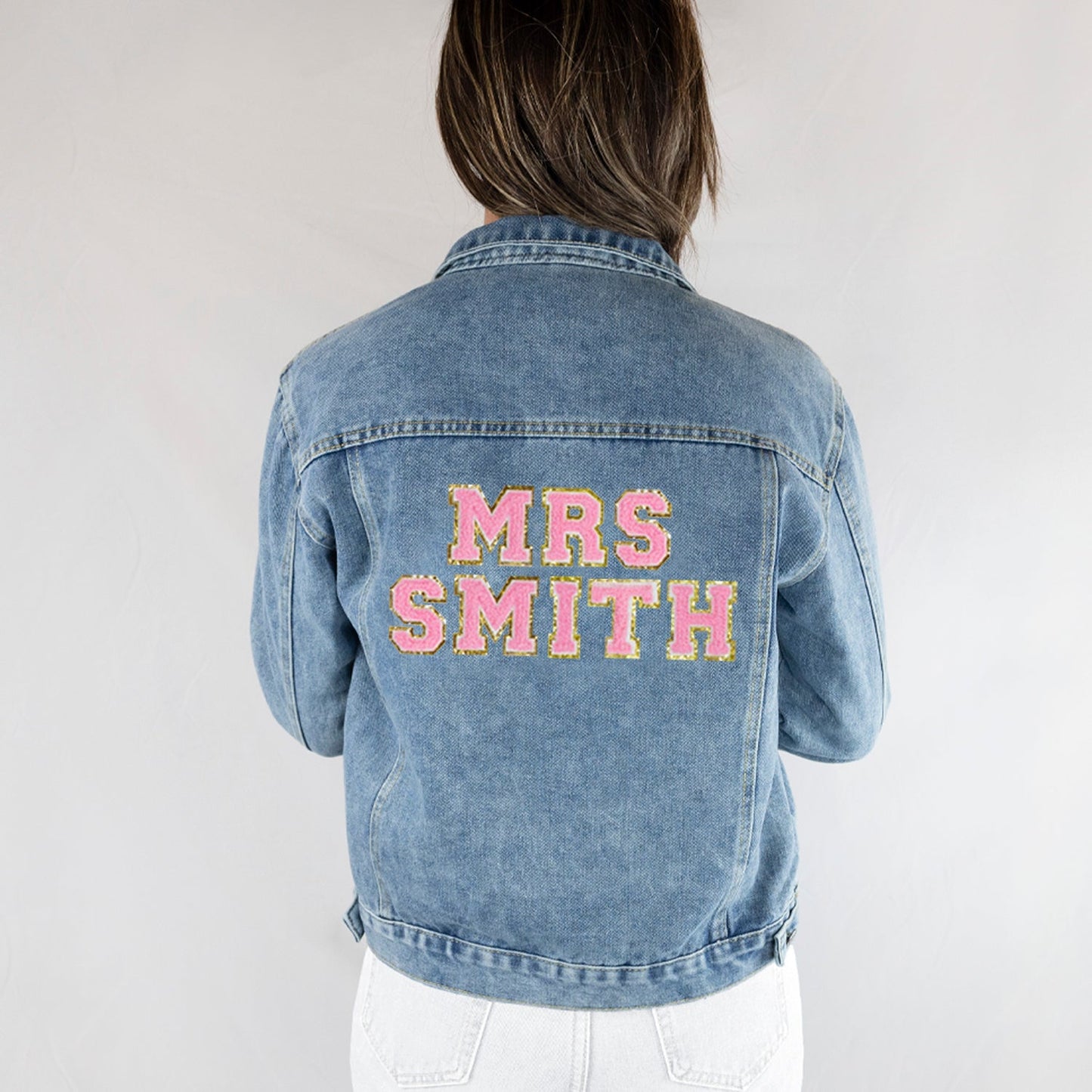 Blue Custom Bridal Jean Jacket